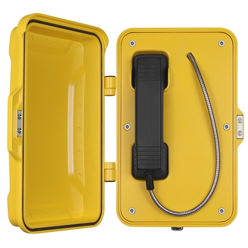 Robust Industrial IP66 weatherproof emergency telephone hotline tunnel phone with door case